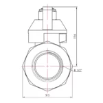Кран шаровой прямой Valtec Base VT.227.N.04 (1/2ВРx1/2НР) с полусгоном и ручкой-бабочкой