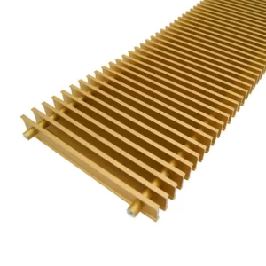 Решетка алюминиевая SGZ Gold (золотой цвет) для внутрипольных конвекторов Itermic