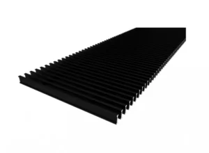 Решетка с рамкой VITRON из анодированного алюминия черного цвета