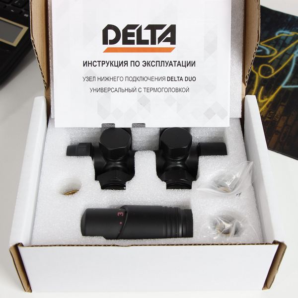 Узел нижнего подключения Delta DUO универсальный с термоголовкой М30х1,5