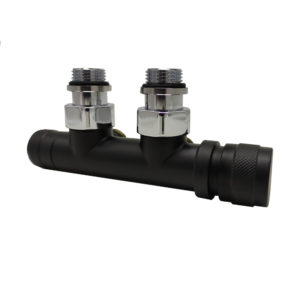 Узел нижнего подключения SR Rubinetterie угловой 1/2"х3/4"Е Чёрный матовый