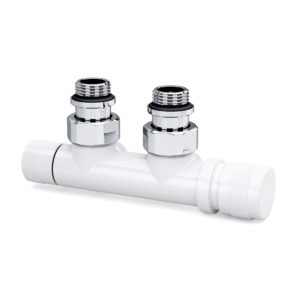 Узел нижнего подключения SR Rubinetterie угловой 1/2"х3/4"Е Белый