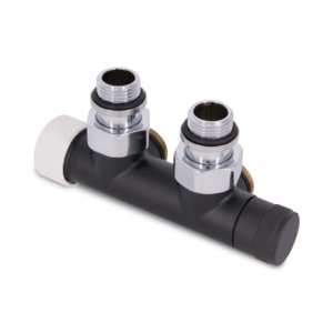 Узел нижнего подключения термостатический SR Rubinetterie угловой 1/2"х3/4"Е Чёрный матовый