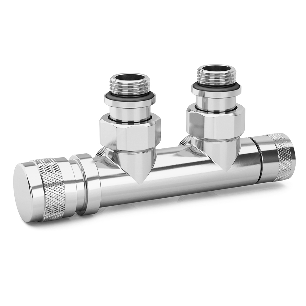 Узел нижнего подключения SR Rubinetterie угловой 1/2"х3/4"Е Хром