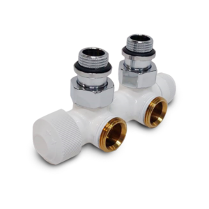 Узел нижнего подключения термостатический SR Rubinetterie угловой 1/2"х3/4"Е Белый