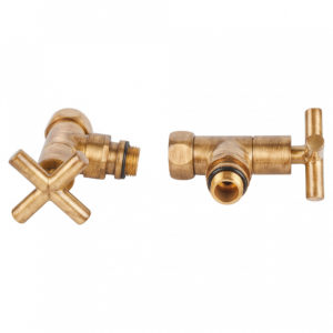 Вентиль запорный угловой BP-HP 3х4"х1х2", крестовой, бронза
