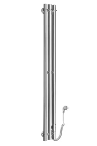 Полотенцесушитель электрический Ростела Мини 3-1200 мм. высотой, хром, 3 крючка
