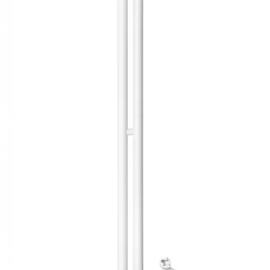 Полотенцесушитель электрический Ростела Мини 2 1000 мм. высотой, белый цвет, 2 крючка