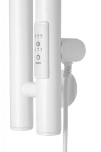 Полотенцесушитель электрический Ростела Мини 2 1200 мм. высотой, белый цвет, 2 крючка