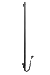 Полотенцесушитель электрический Ростела Мини 1-1200 мм. высотой, черный матовый, 1 крючок