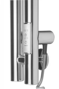 Полотенцесушитель электрический Ростела Мини 2 1000 мм. высотой, хром, 2 крючка