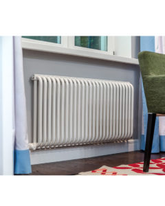 Трубчатый радиатор КЗТО РС 2-300-34 двухтрубный 340 мм высотой, 1396 мм шириной, 34 секций, боковое подключение