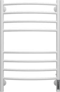 Полотенцесушитель Терминус Электрик Виктория (quick touch) П8 400x850 с 8 перекладинами белый матовый RAL 9003 (заводская покраска) (электрический, с греющим кабелем, диммер справа)