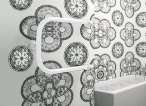 Полотенцесушитель Терминус Эконом П-образный AISI 32x2 500x500 с 2 перекладинами белый глянцевый RAL 9016 (заводская покраска) (водяной) боковое подключение