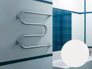 Полотенцесушитель Терминус Эконом М-образный AISI 32х2 500x500 с 4 перекладинами белый глянцевый RAL 9016 (заводская покраска) (водяной) боковое подключение