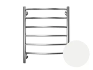 Полотенцесушитель Терминус Электрик Классик (quick touch) П6 500x650 с 6 перекладинами белый матовый RAL 9003 (заводская покраска) (электрический, с греющим кабелем, диммер справа)