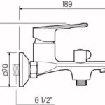 СмеСмеситель для ванны с душем РМС SL134-009E короткий излив Латунь