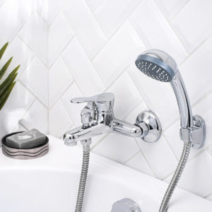 Смеситель для ванны с душем РМС SL86-009 однорычажный Хром