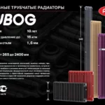 Радиатор трубчатый RIFAR TUBOG Ventil 3180 DV1 04 секц. нижн.