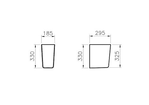 Полупьедестал, Vitra, S20, шгв 185*295*330, цвет-белый