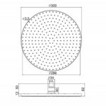 Верхний душ, Fima Carlo Frattini, Showerhead, 300*300, цвет-хром