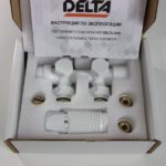 Узел нижнего подключения Delta DUO универсальный с термоголовкой М30х1,5 белый