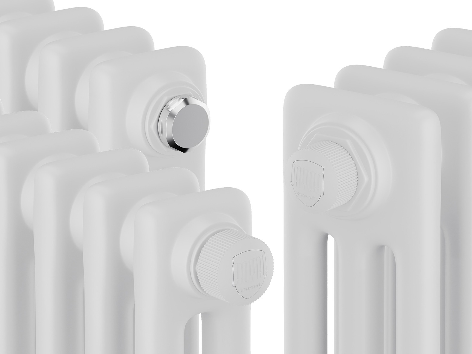 Трубчатый радиатор Royal Thermo Insignia C2180.04.9016 двухтрубный, 1800 мм высотой, 200 мм длиной, 4 секции, боковое подключение, белый (RAL 9016)