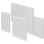 Трубчатый радиатор Royal Thermo Insignia VC2050.16.9016 двухтрубный, 500 мм высотой, 740 мм длиной, 16 секций, нижнее подключение с вентилем, белый (RAL 9016)