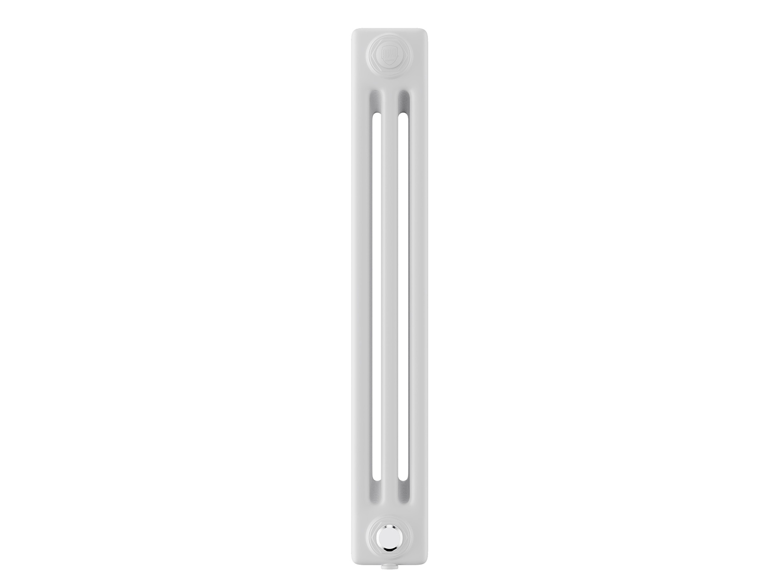 Трубчатый радиатор Royal Thermo Insignia VC2050.12.9016 двухтрубный, 500 мм высотой, 560 мм длиной, 12 секций, нижнее подключение с вентилем, белый (RAL 9016)