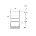 Полотенцесушитель водяной Point Афина PN04146P П3 400×600 с полкой, хром