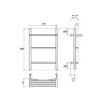 Полотенцесушитель водяной Point Афина PN04155P П2 500×500 с полкой, хром