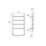 Полотенцесушитель электрический Point Афина PN04156E П4 500×600 левый/правый, хром