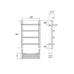 Полотенцесушитель водяной Point Афина PN04156P П3 500×600 с полкой, хром