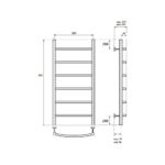 Полотенцесушитель водяной Point Афина PN04158BR П6 500×800, бронза