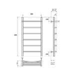Полотенцесушитель электрический Point Афина PN04158PE П5 500×800 с полкой левый/правый, хром