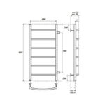 Полотенцесушитель водяной Point Афина PN04548 П6 400×800 с боковым подключением 500, хром