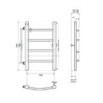 Полотенцесушитель водяной Point Афина PN04556 П4 500×600 с боковым подключением 500, хром