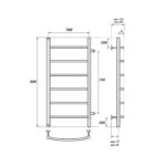 Полотенцесушитель водяной Point Афина PN04558 П6 500×800 с боковым подключением 500, хром