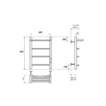 Полотенцесушитель электрический Point Афина PN04846P П3 400×600 с полкой, диммер справа, хром