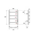 Полотенцесушитель электрический Point Афина PN04846W П4 400×600 диммер справа, белый