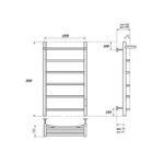 Полотенцесушитель электрический Point Афина PN04848PB П5 400×800 с полкой, диммер справа, черный