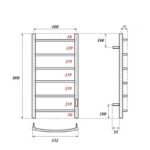 Полотенцесушитель электрический Point Афина PN04848W П6 400×800 диммер справа, белый
