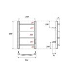 Полотенцесушитель электрический Point Афина PN04856W П4 500×600 диммер справа, белый