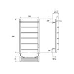 Полотенцесушитель электрический Point Афина PN04858P П5 500×800 с полкой, диммер справа, хром