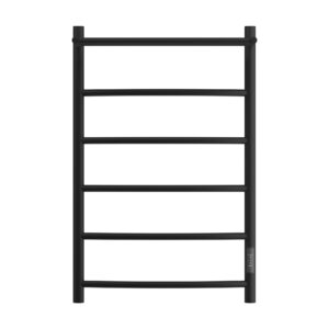 Полотенцесушитель электрический Point Афина PN04858PB П5 500x800 с полкой, диммер справа, черный