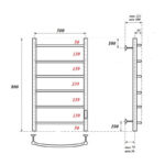 Полотенцесушитель электрический Point Афина PN04858W П6 500×800 диммер справа, белый