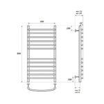 Полотенцесушитель электрический Point Альфа PN05148SE П12 400×800 левый/правый, хром