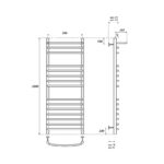 Полотенцесушитель водяной Point Альфа PN05150SP П14 500×1000 с полкой, хром