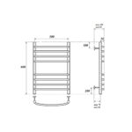 Полотенцесушитель электрический Point Альфа PN05156SE П8 500×600 левый/правый, хром