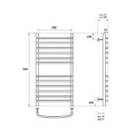 Полотенцесушитель водяной Point Альфа PN05158S П12 500×800, хром